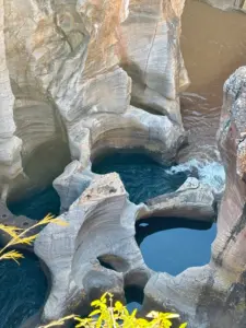 Waterfall at Bourke's Luck Potholes, a scenic stop for incentive groups in Mpumalanga